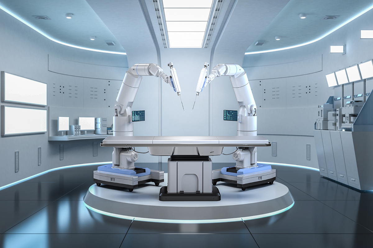 Sala de operatii cu robot chirurgical