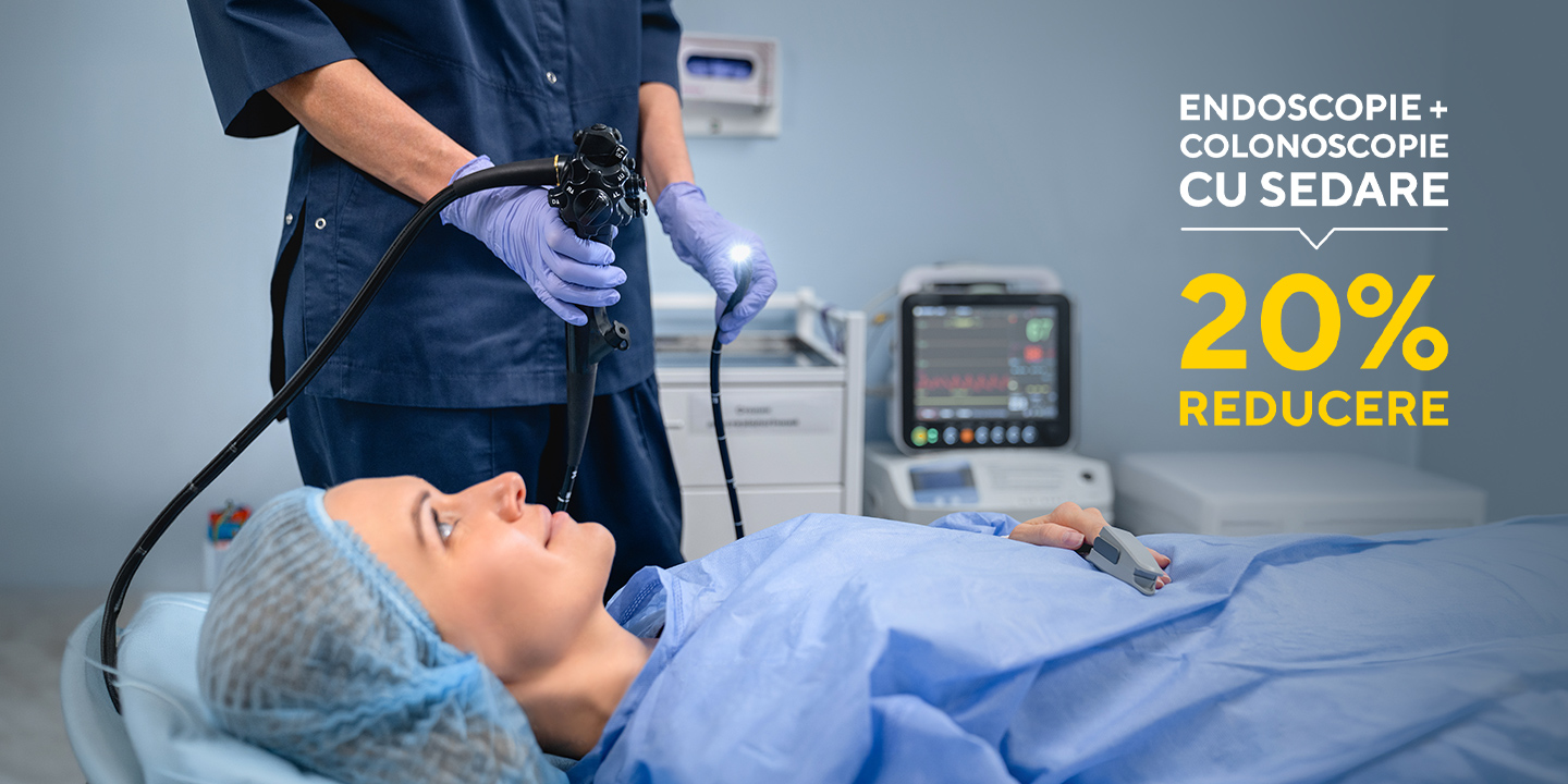 20% reducere la pachetul „endoscopie + colonoscopie” cu sedare