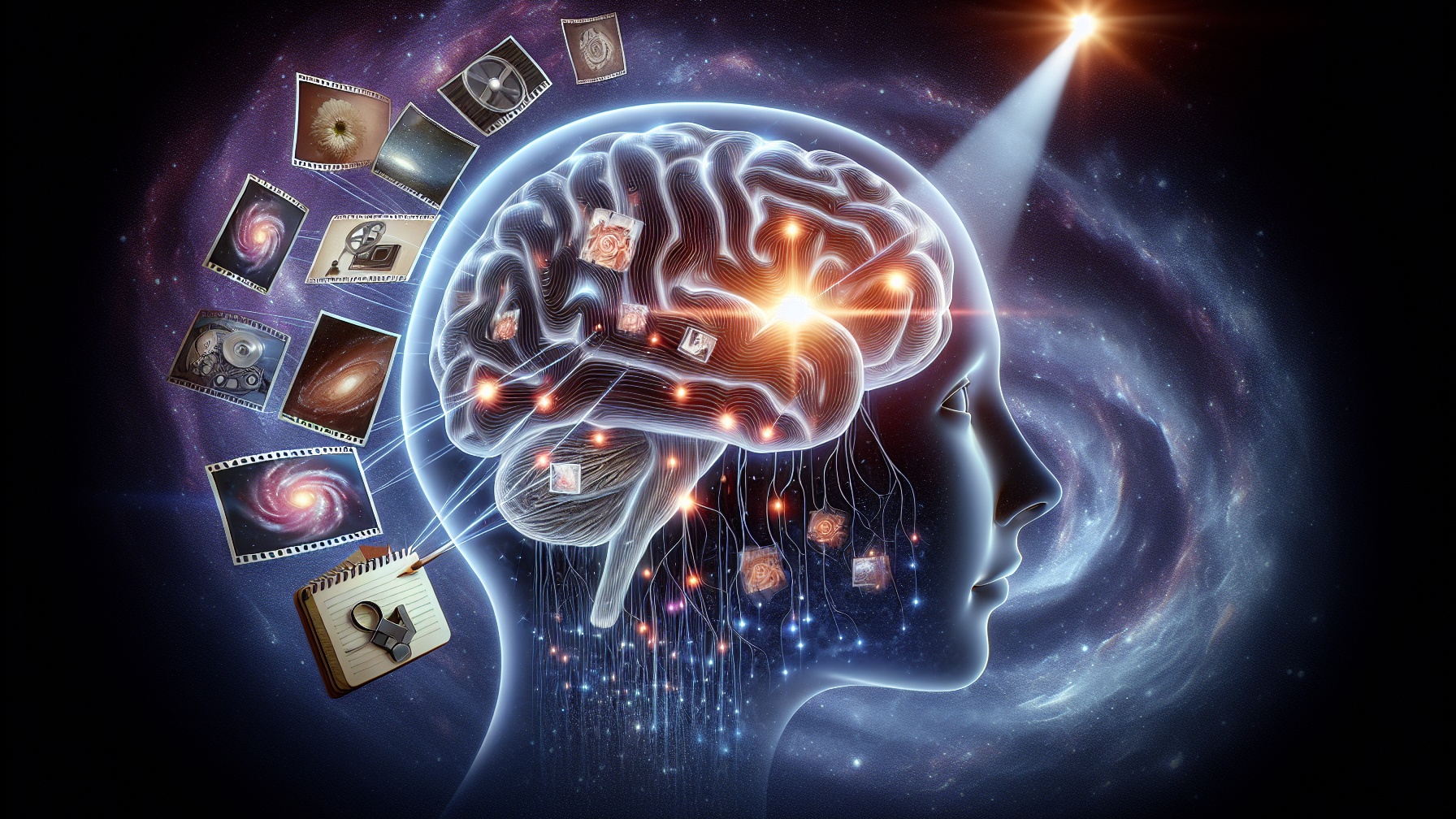 Ilustratie care reprezinta procesul de reconsolidare a memoriei la nivel cerebral