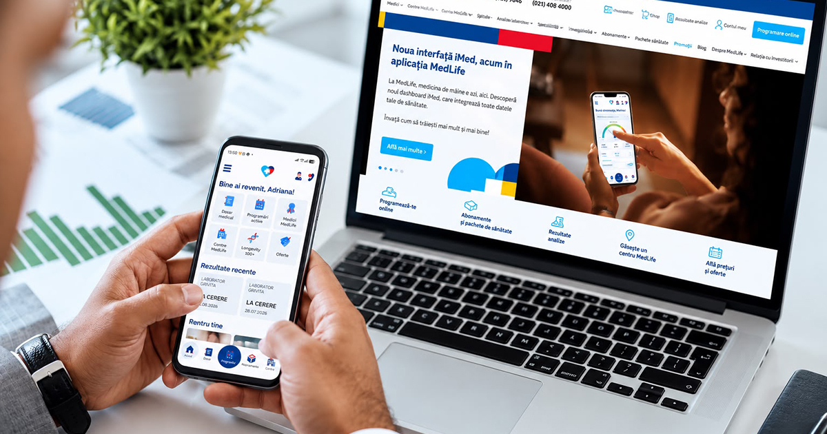 Interfata iMed MedLife app