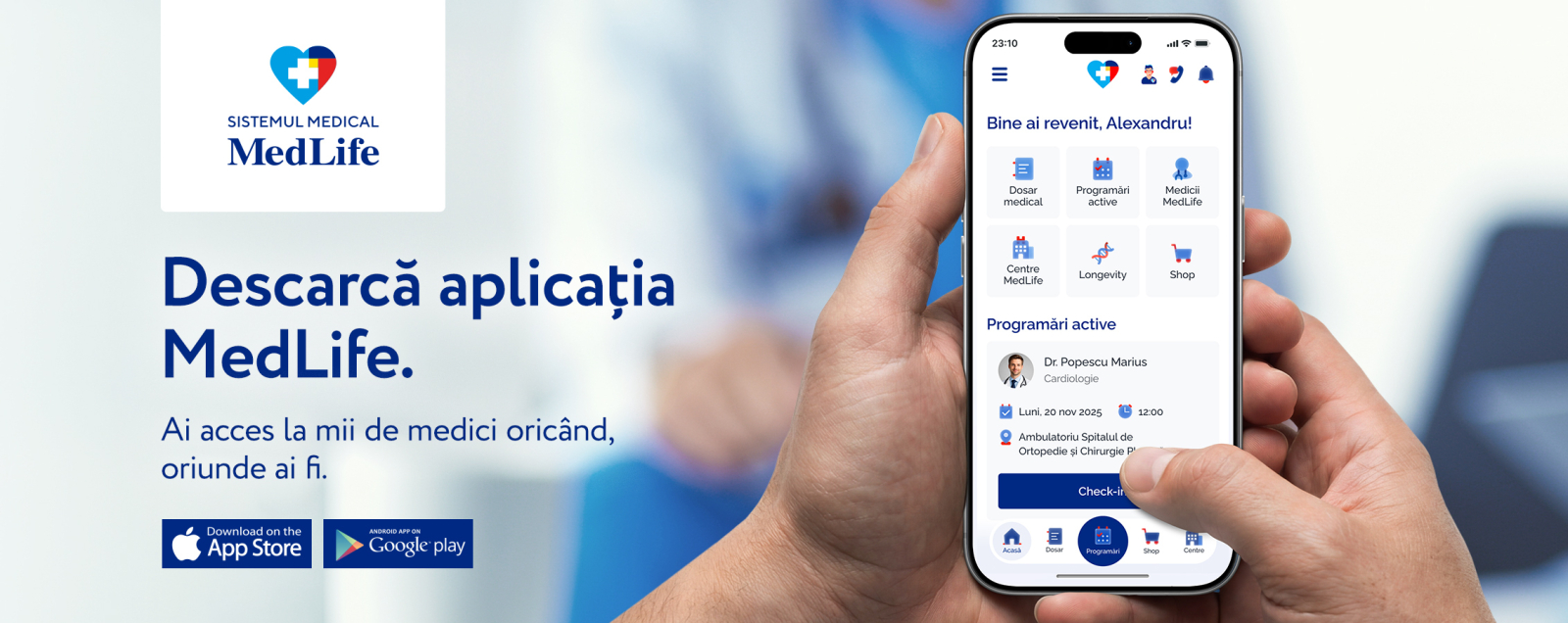 Medlife lanseaza o noua versiune a aplicatiei mobile pentru ios si android
