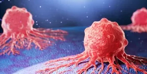 Ilustratie 3D a celulelor canceroase dezvoltate pe tesut uman