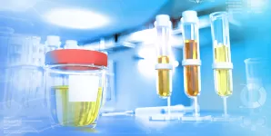 Eprubete cu probe biologice pregatite pentru analize intr-un laborator modern