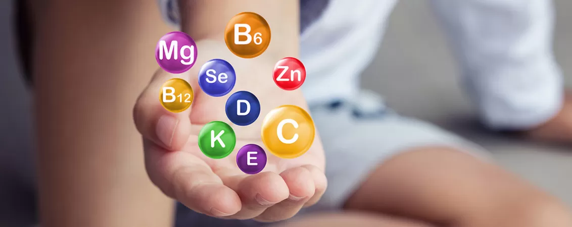 Reprezentare grafica pentru vitamine si minerale utile pentru copii