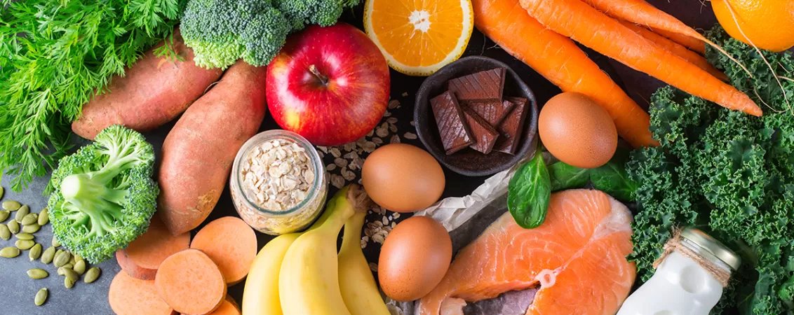 Concept alimentatie echilibrata cu alimente bogate in beta caroten