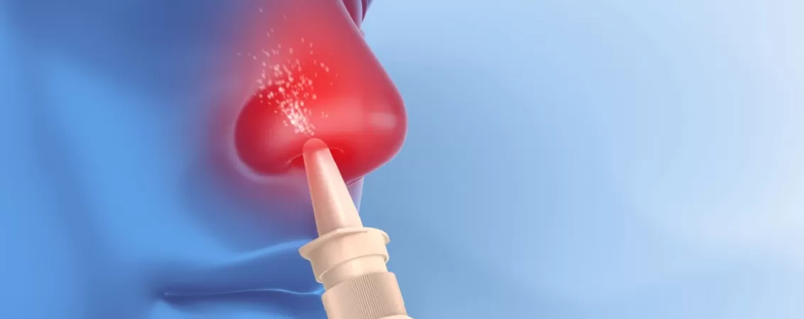 ilustratie a unui spray nazal decongestionant pentru ameliorarea simptomelor de raceala
