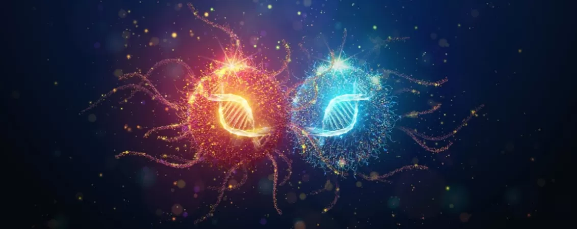 Ilustratie pentru conceptul de cancer si testare genetica