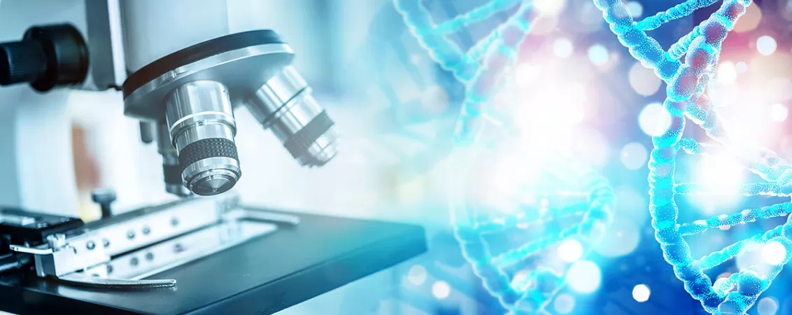 Microscop si helix ADN.