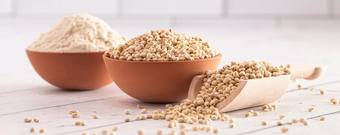 Boluri cu boabe si faina de sorg (sorghum)