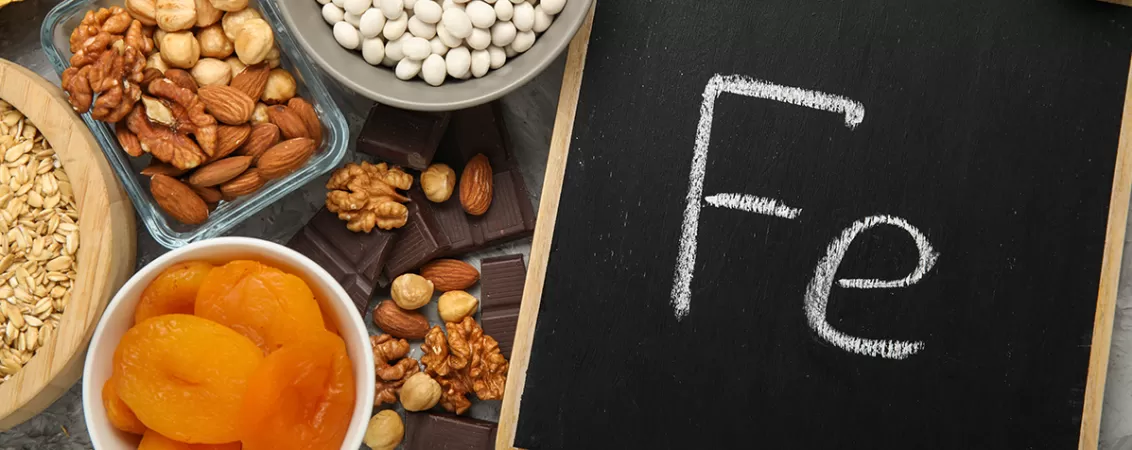 Alimente recomandate in dieta pentru deficit de fier.