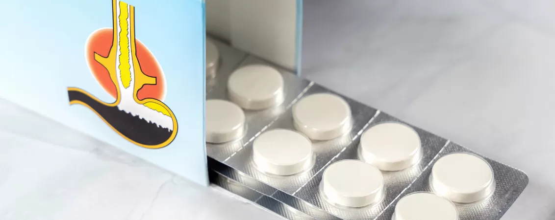 O tabletă de comprimate pentru arsuri la stomac și reflux gastroesofagian