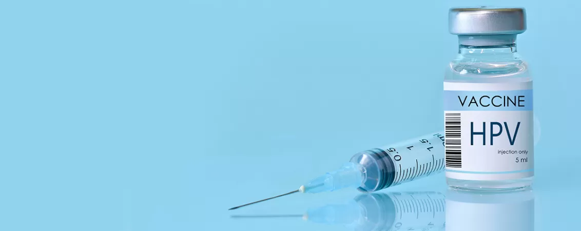Flacon cu vaccin anti-hpv
