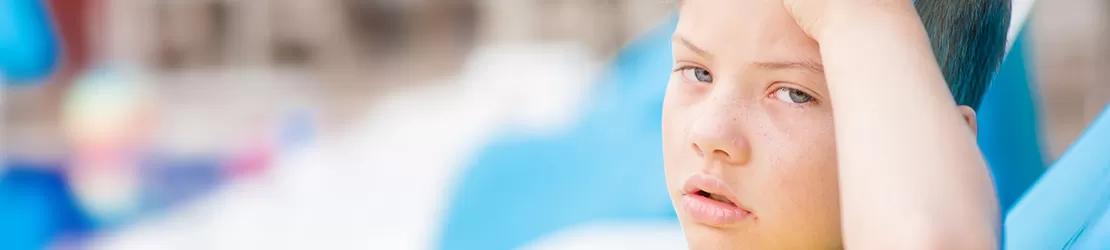 Copil afectat de insolație