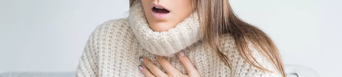 Femeie care sufera de tahipnee