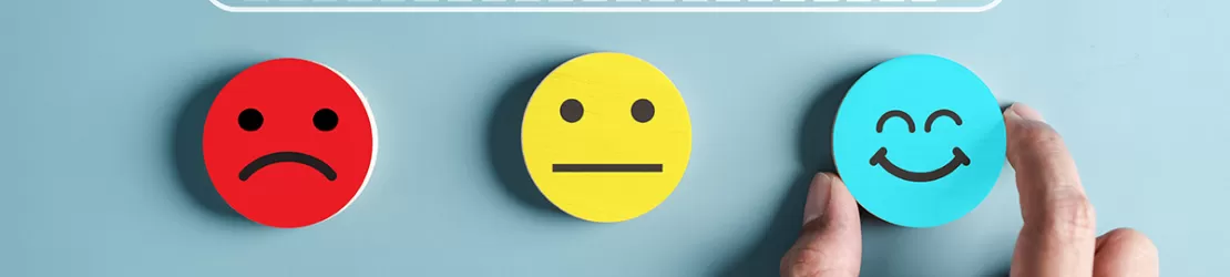 Nivelul sanatatii mintale exprimat cu ajutorul emoticoanelor, accentul fiind pe pozitivitate maxima