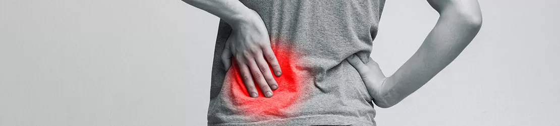 Ilustratie medicala care evidentiaza durerea renala