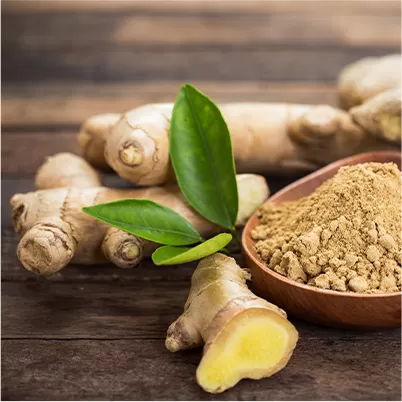 ghimbir sub forma de radacina sau pudra, benefic pentru BRGE
