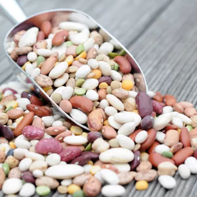 tipuri diferite de fasole, bogate in fibre